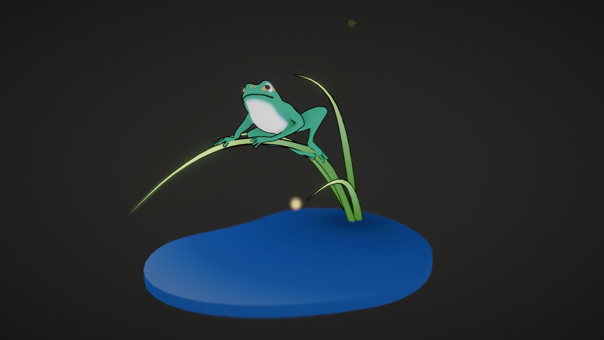 Cartoon Frog 3d model