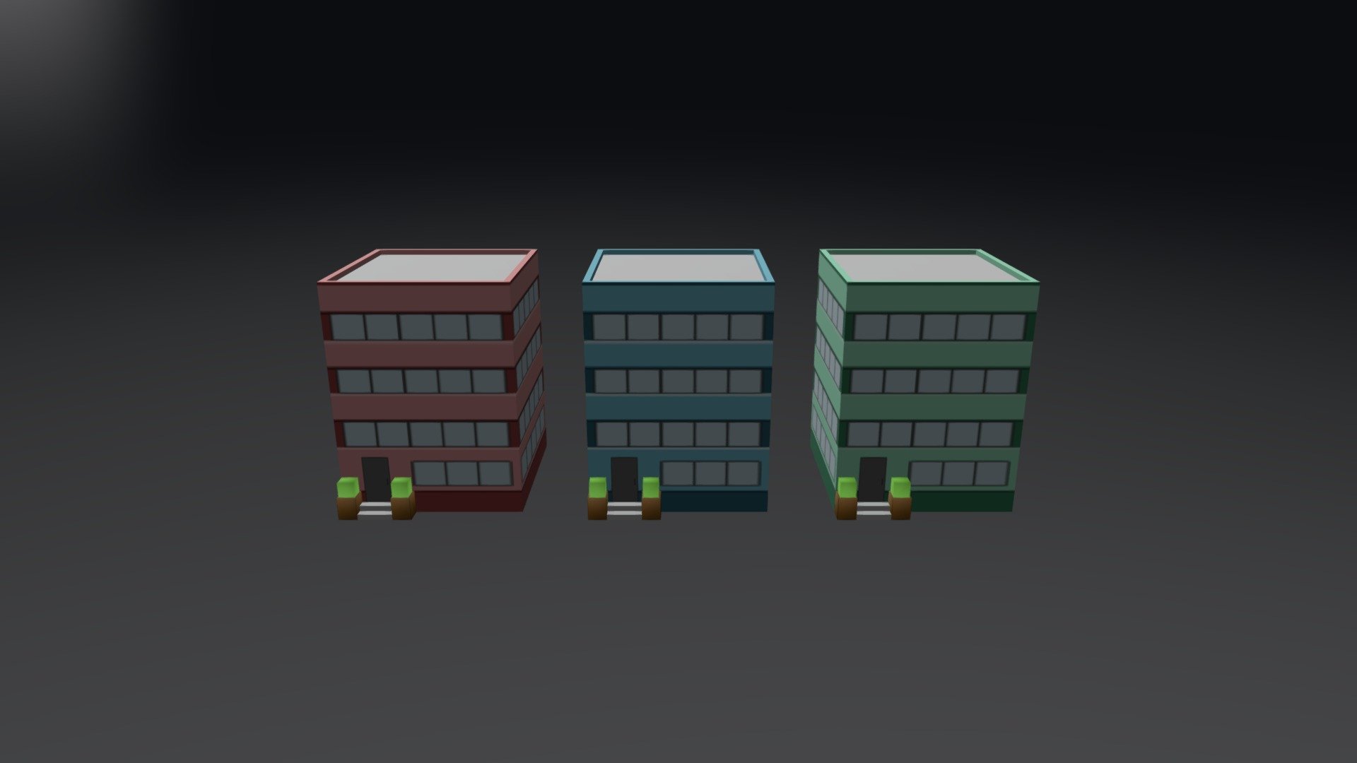 Building Cartoon 3d model