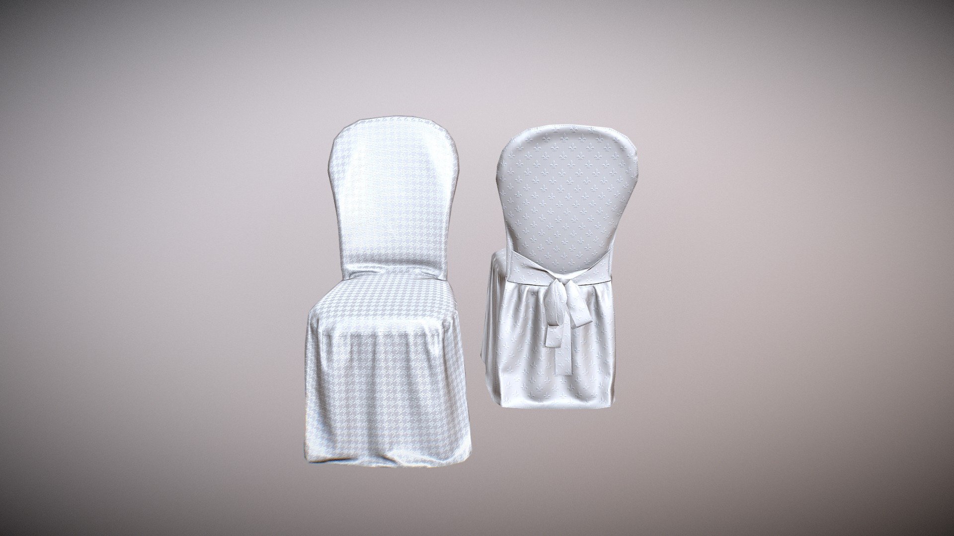 covered chairs 3d model