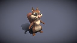 Cartoon Squirrel 3D Model