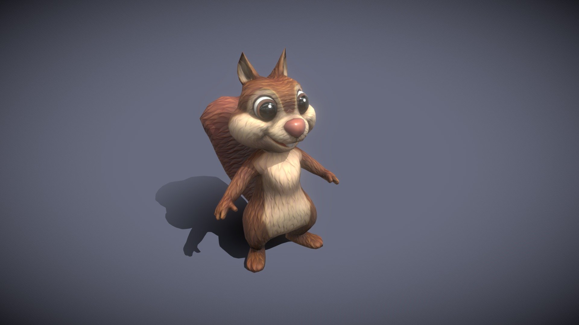 Cartoon Squirrel 3D Model 3d model