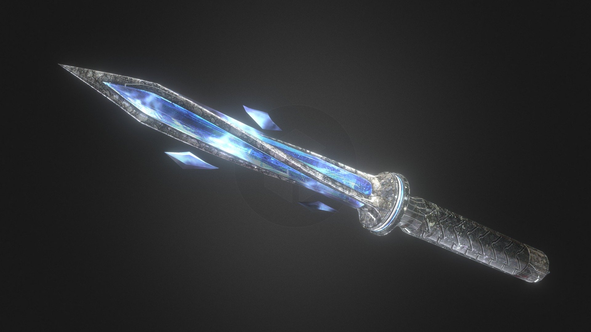 AVAs Tri-Edge Dagger Crystal 3d model