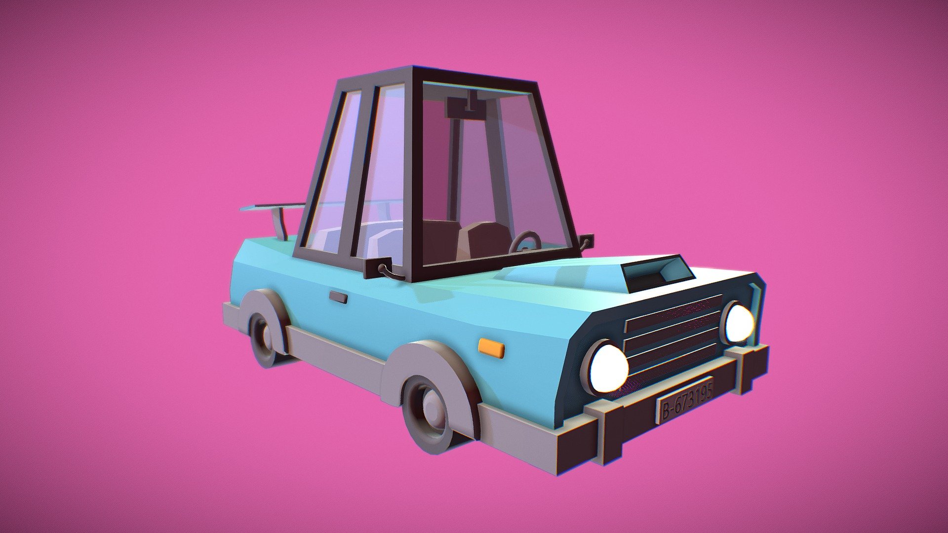 Cartoon Car 3d model