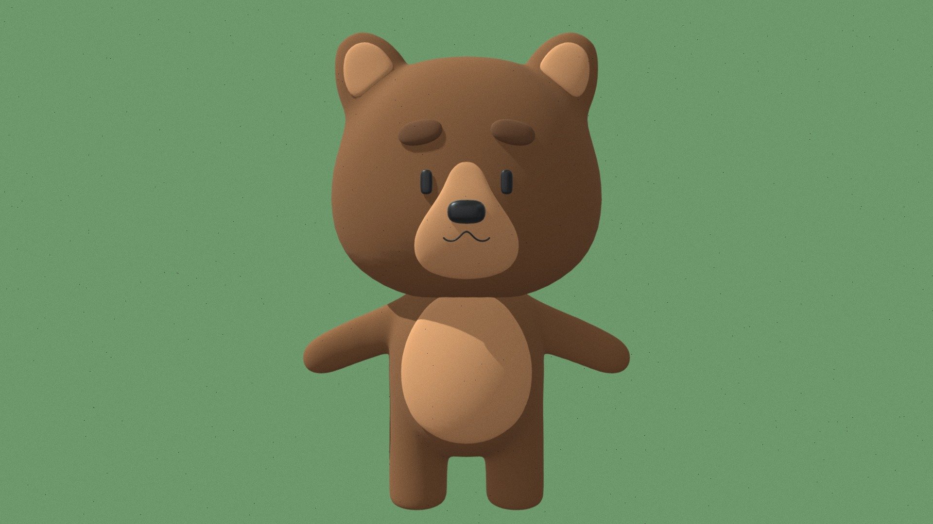 Cartoon Rigged Bear 3d model