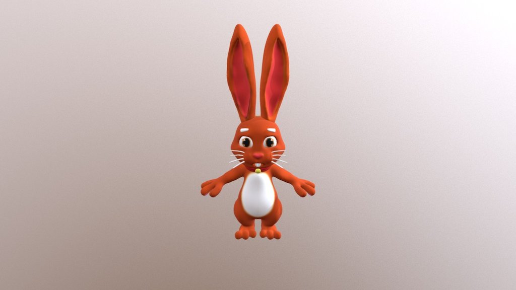 Bunny Cartoon Model 3d model