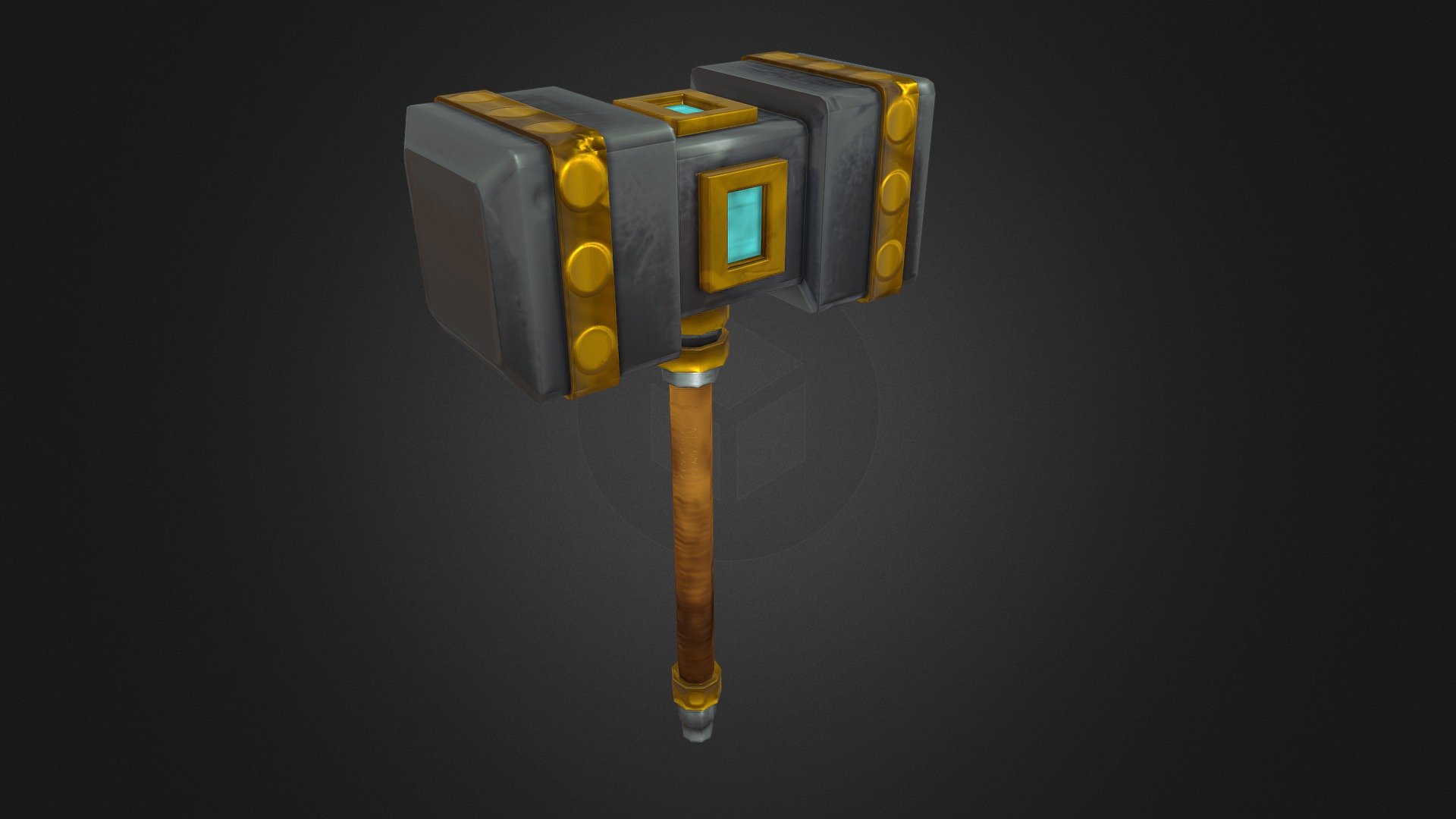 Cartoon hammer 3d model