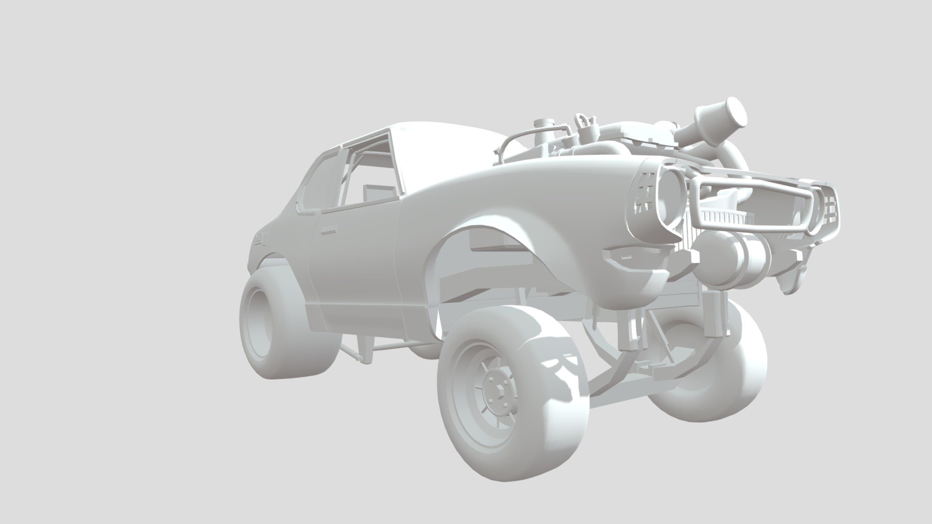 car drag racing 3d model