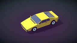 Cartoon Low Poly Lotus Espirit Sportcar