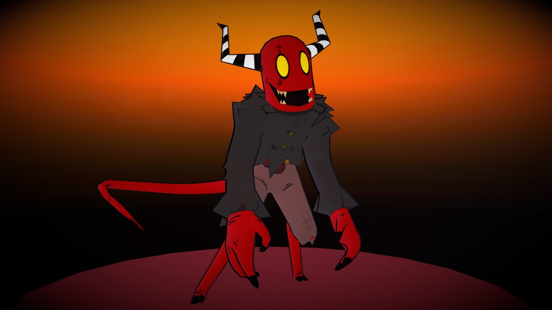 Cartoon Demon 3d model