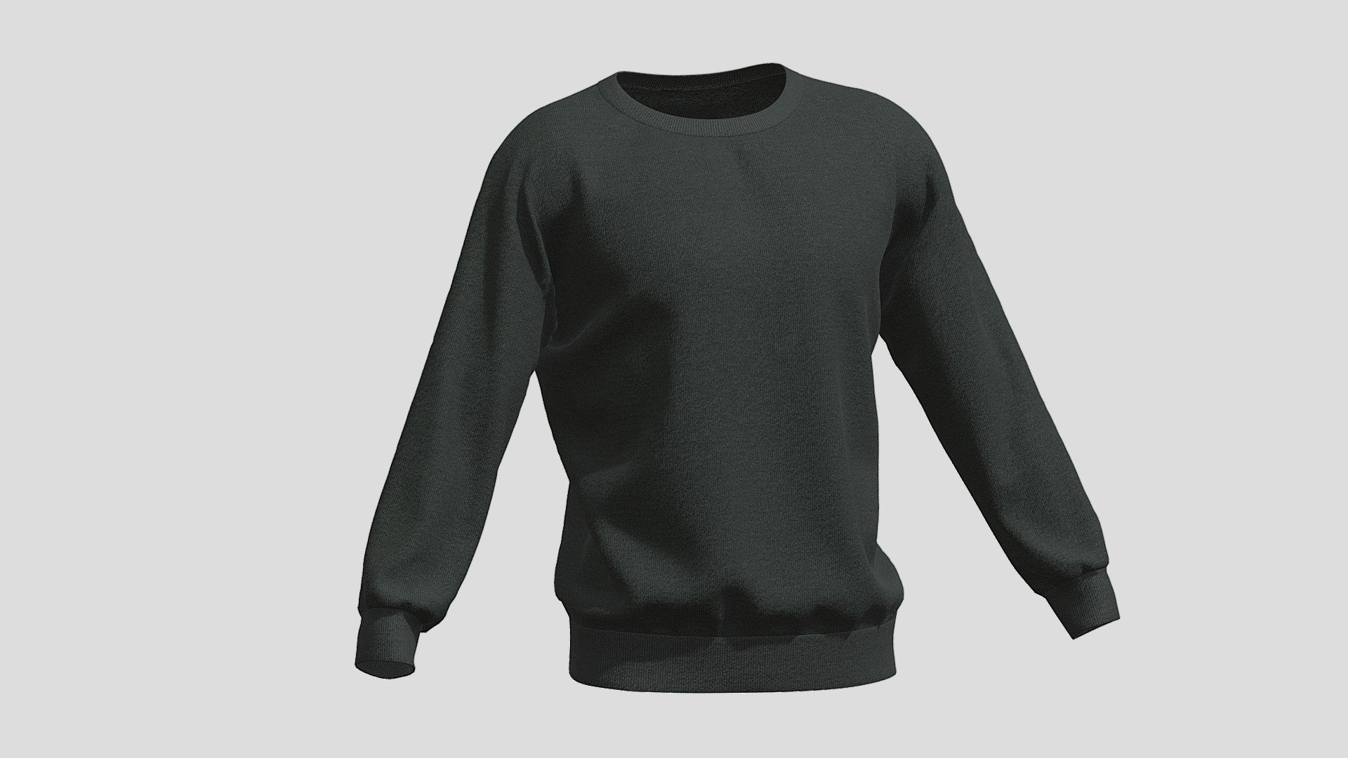 Gray Sweatshirt for men PBR Realistic 3d model