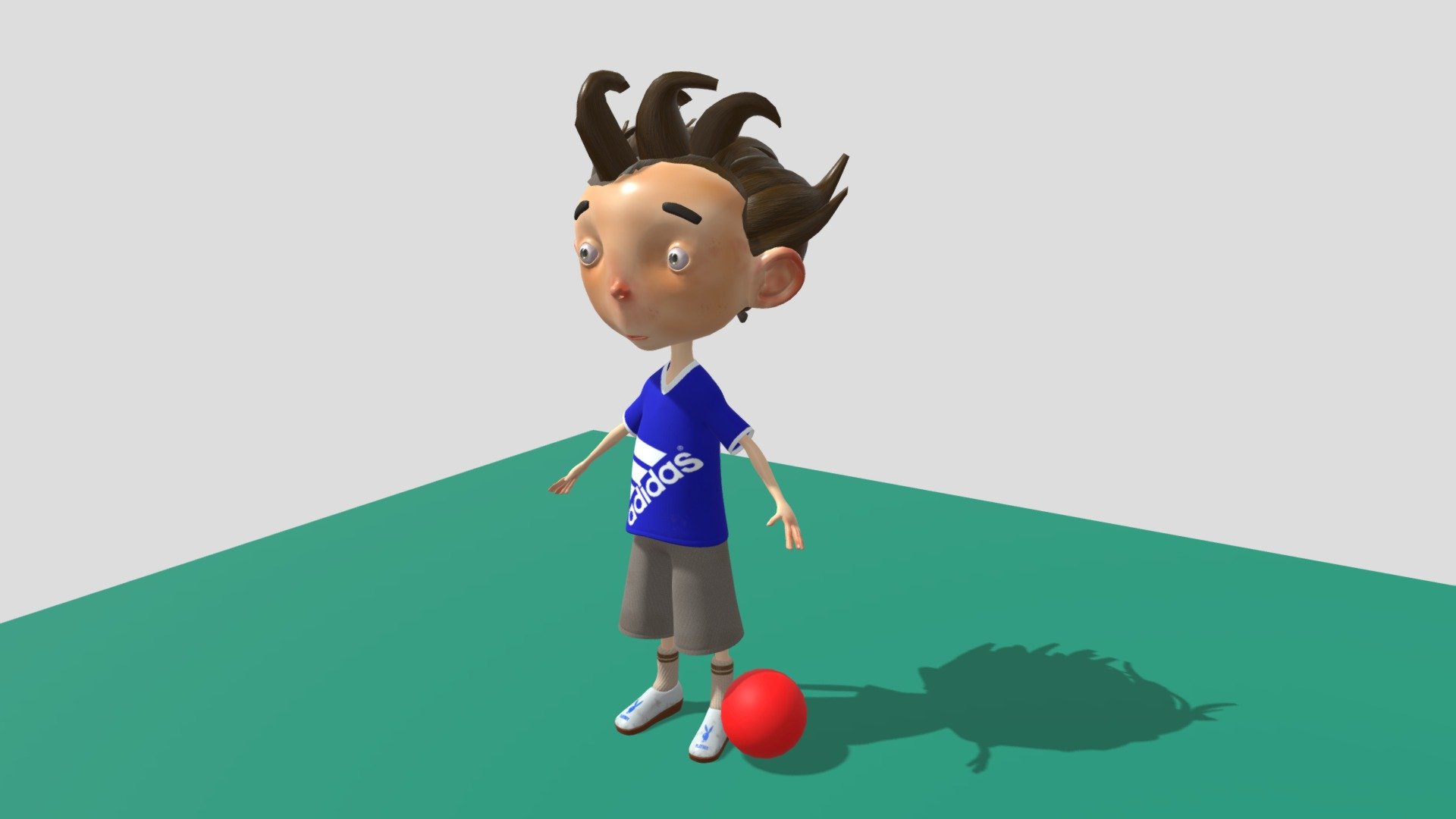 Boy cartoon character 3d model