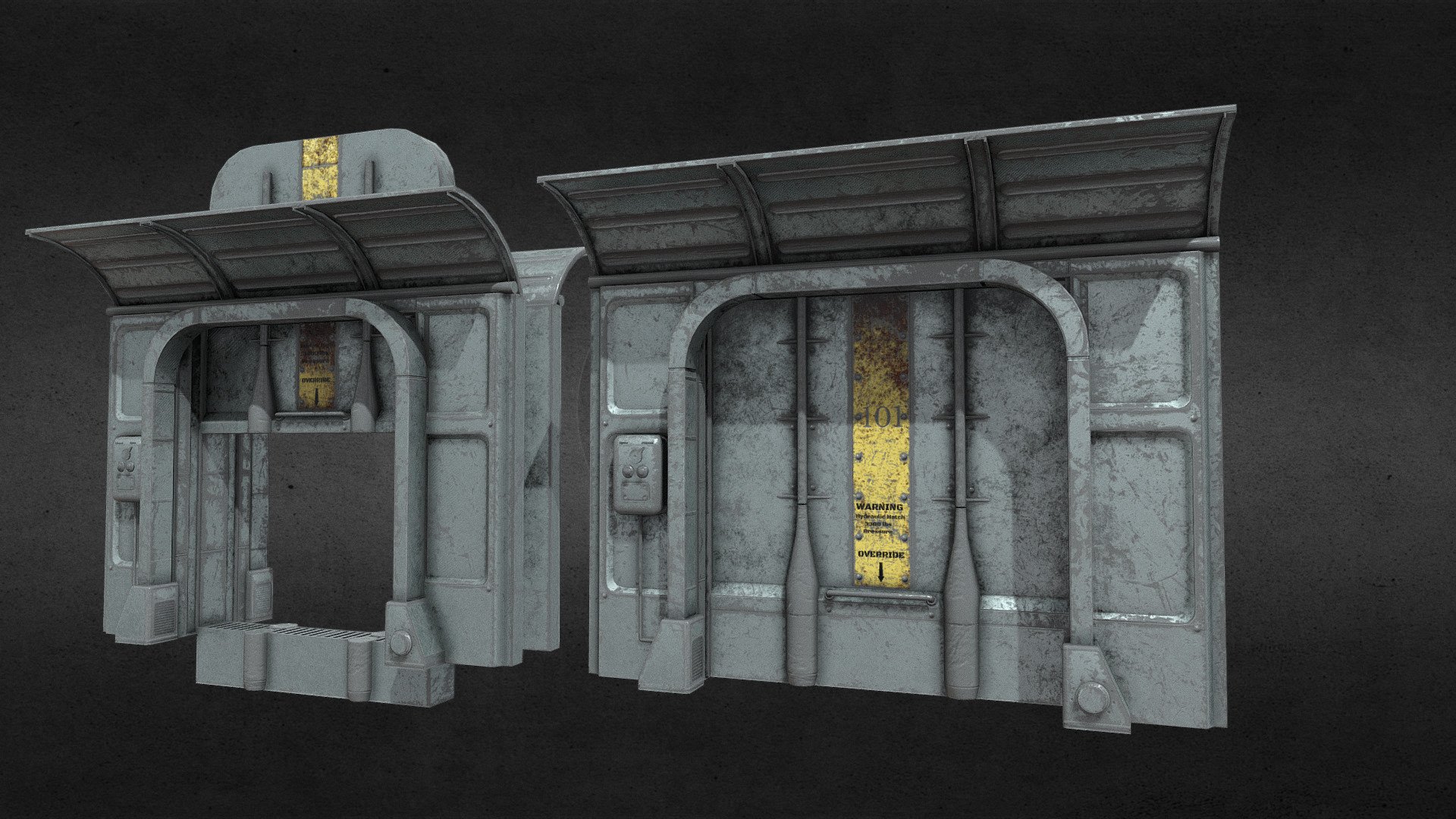 Fallout 3 Vault 101 Door 3d model