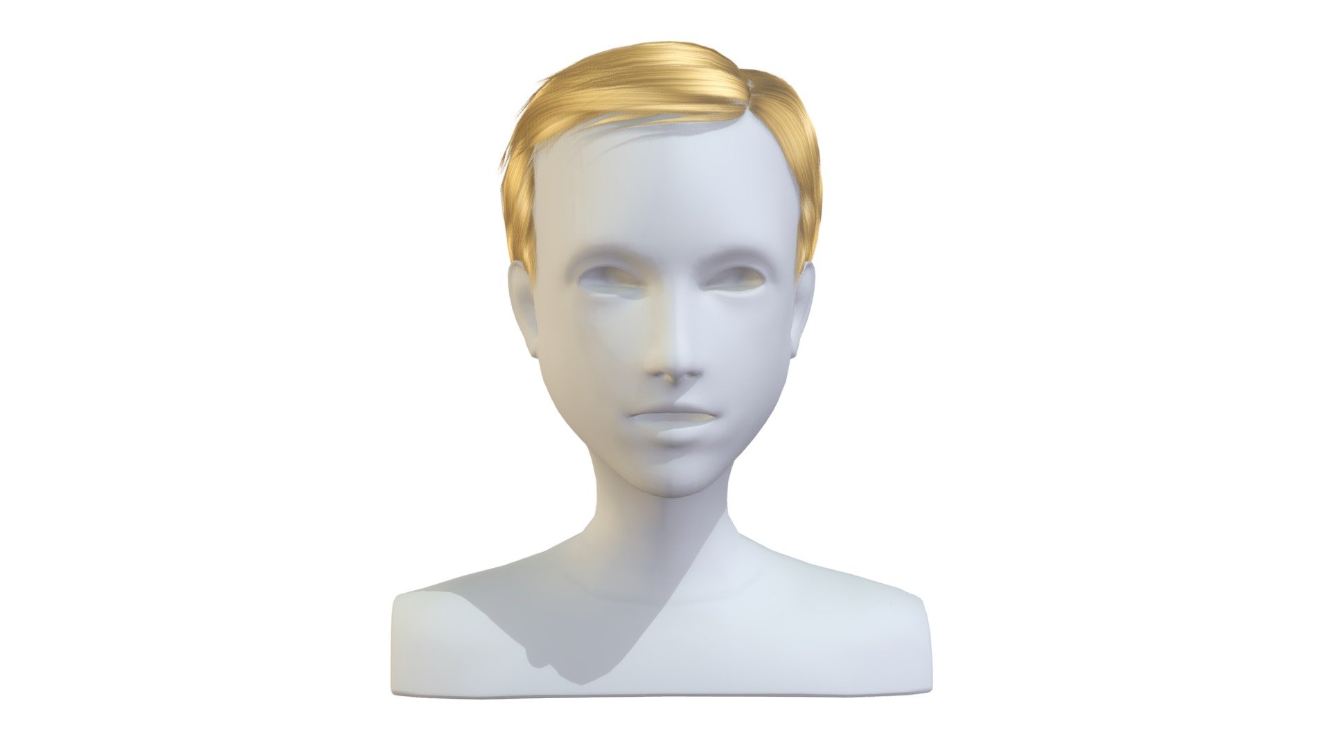 cartoon lush man 005 haircut of short lenght 3d model