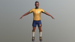 football pelé cartoon