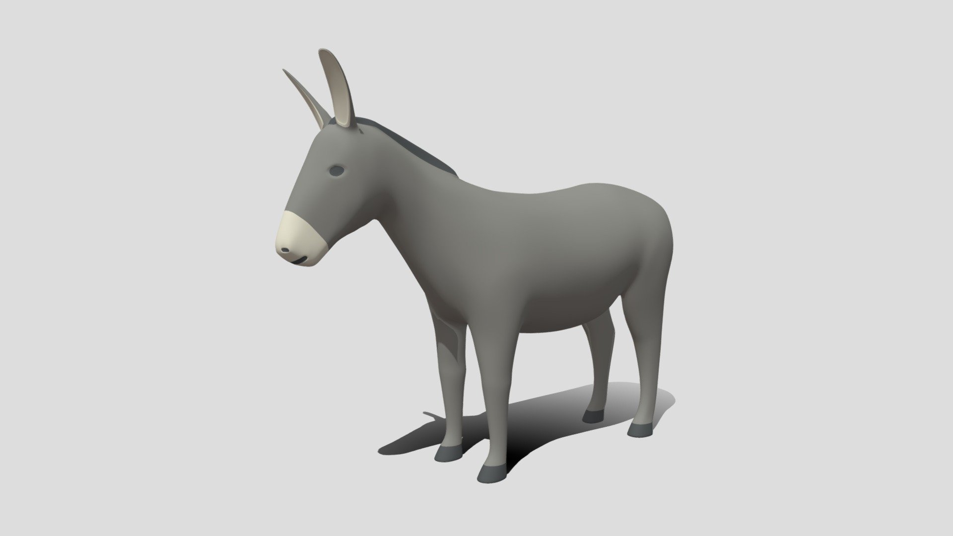 Cartoon Donkey 3d model