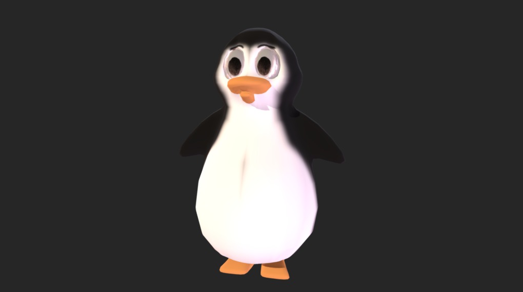 Cartoon Penguin WiP v2 3d model