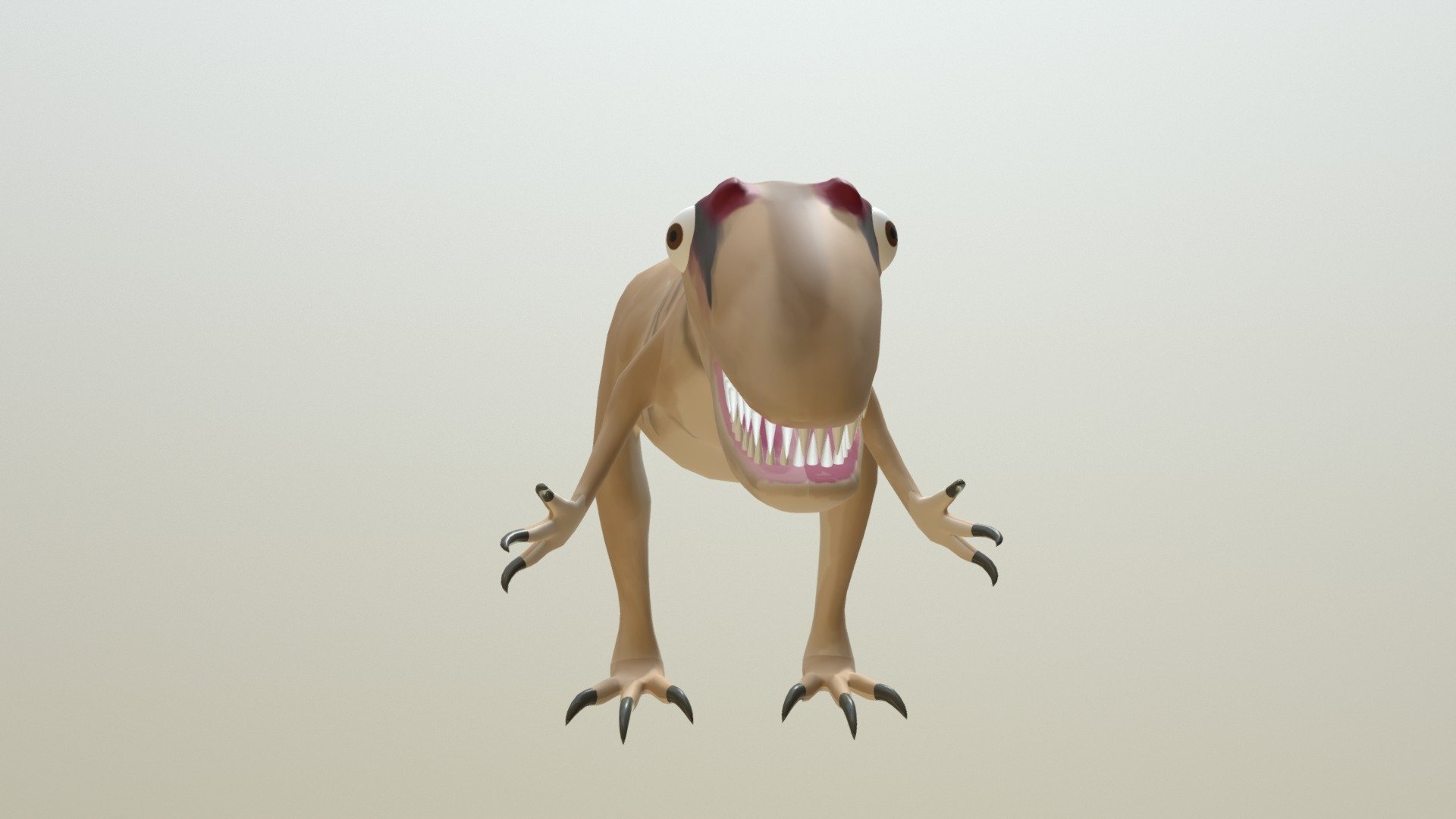 Cartoon allosaurus 3d model