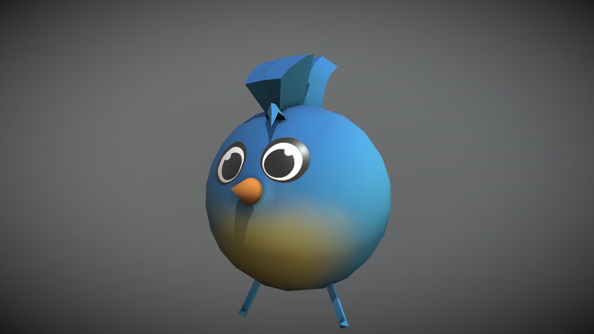 Cartoon Bluebird #3December2022Challenge 3d model