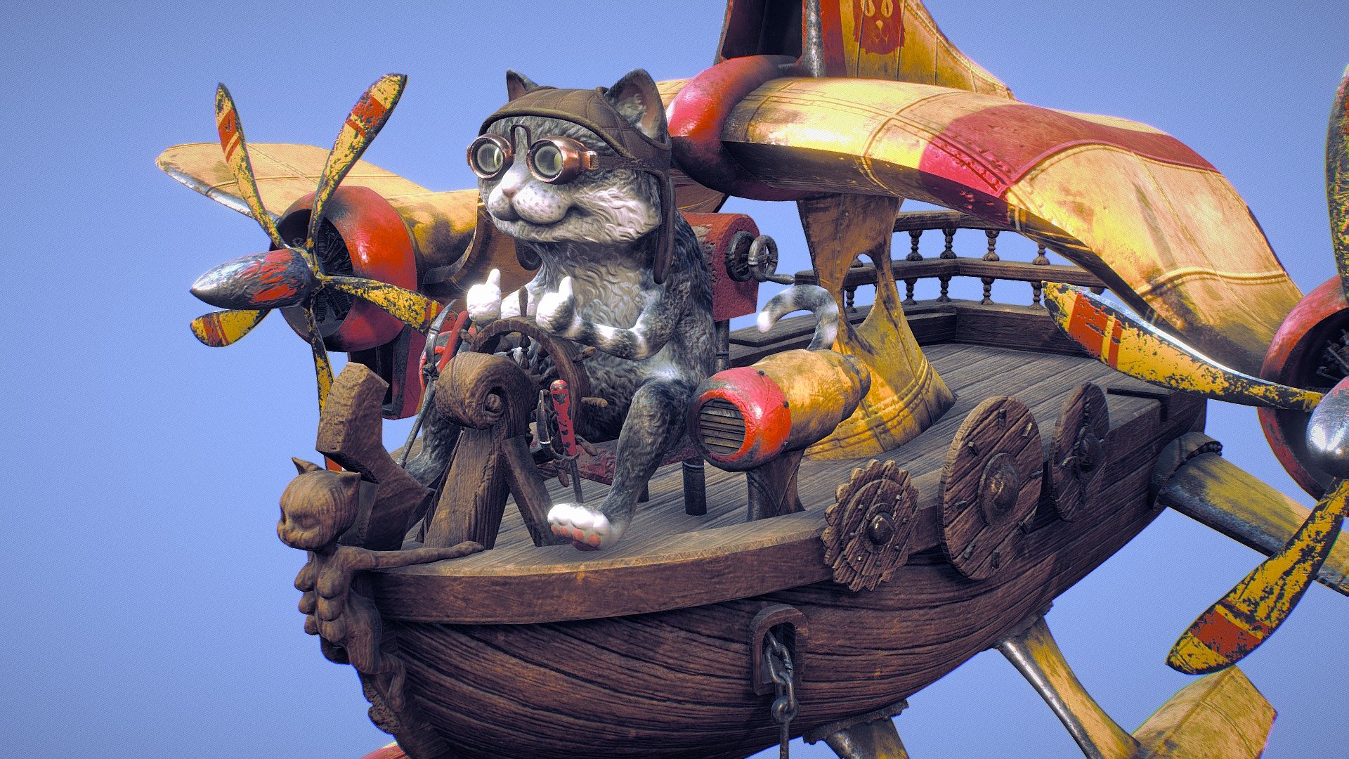 Cat Ship 3d model