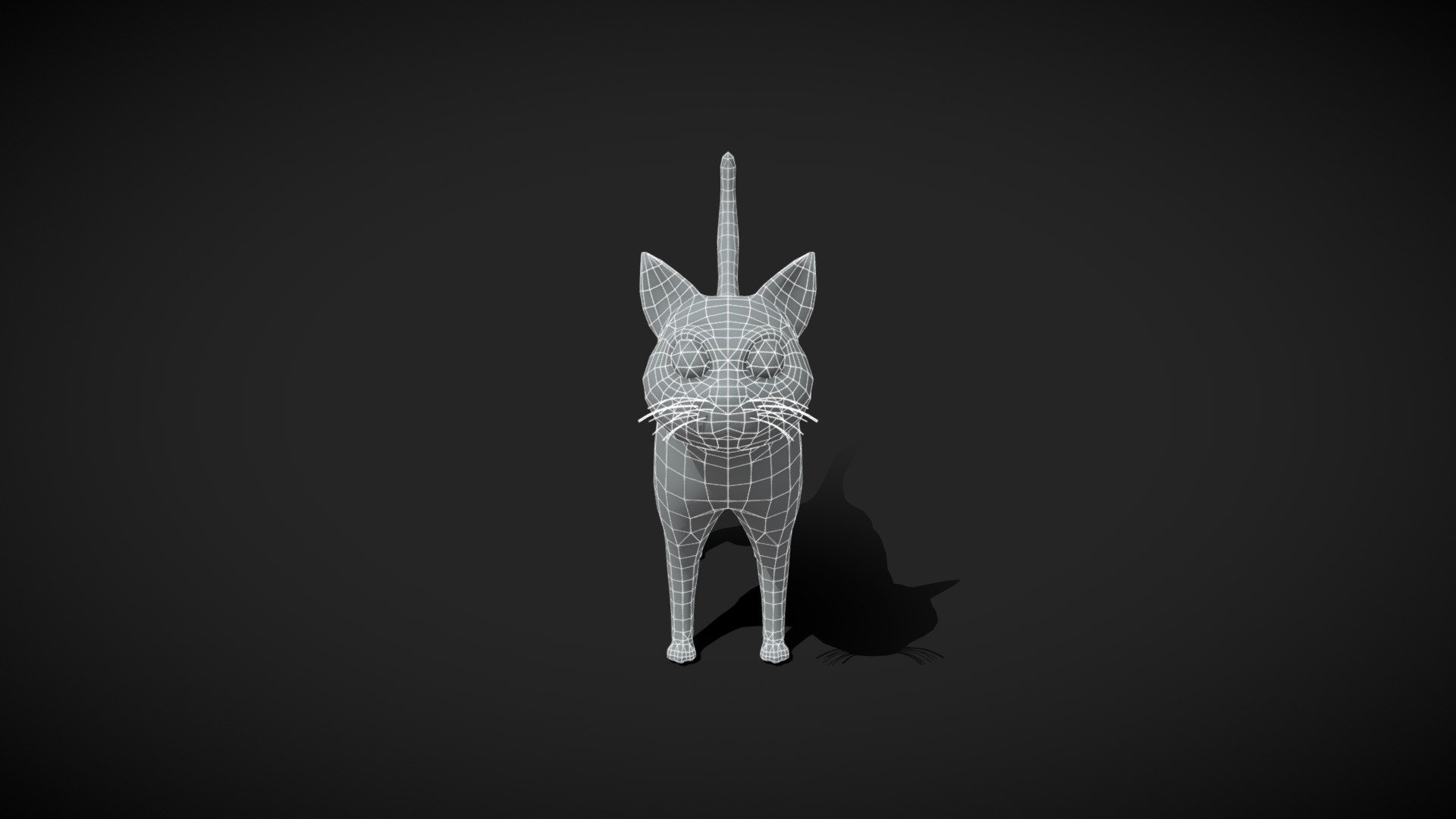 Cartoon Cat Base Mesh 3D Model 3d model