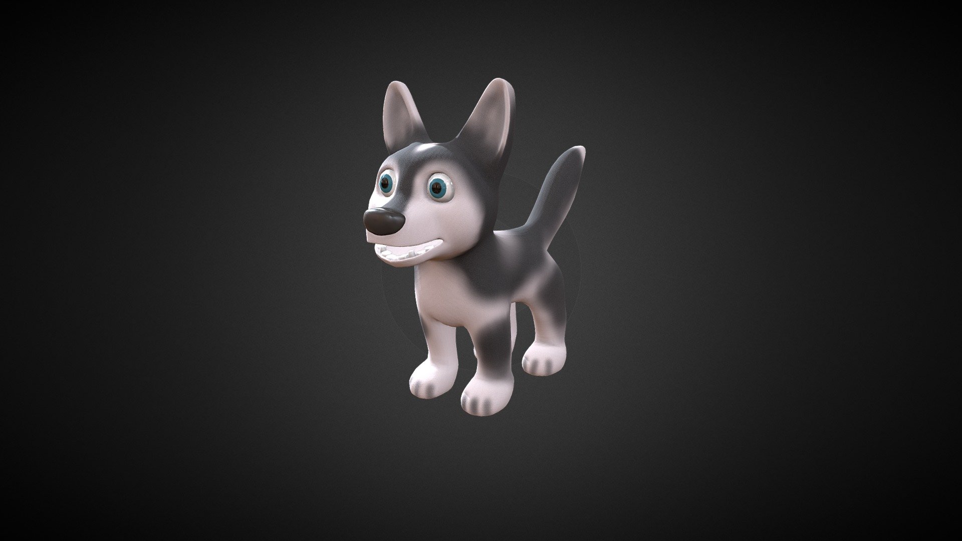 cartoon dog 3d model