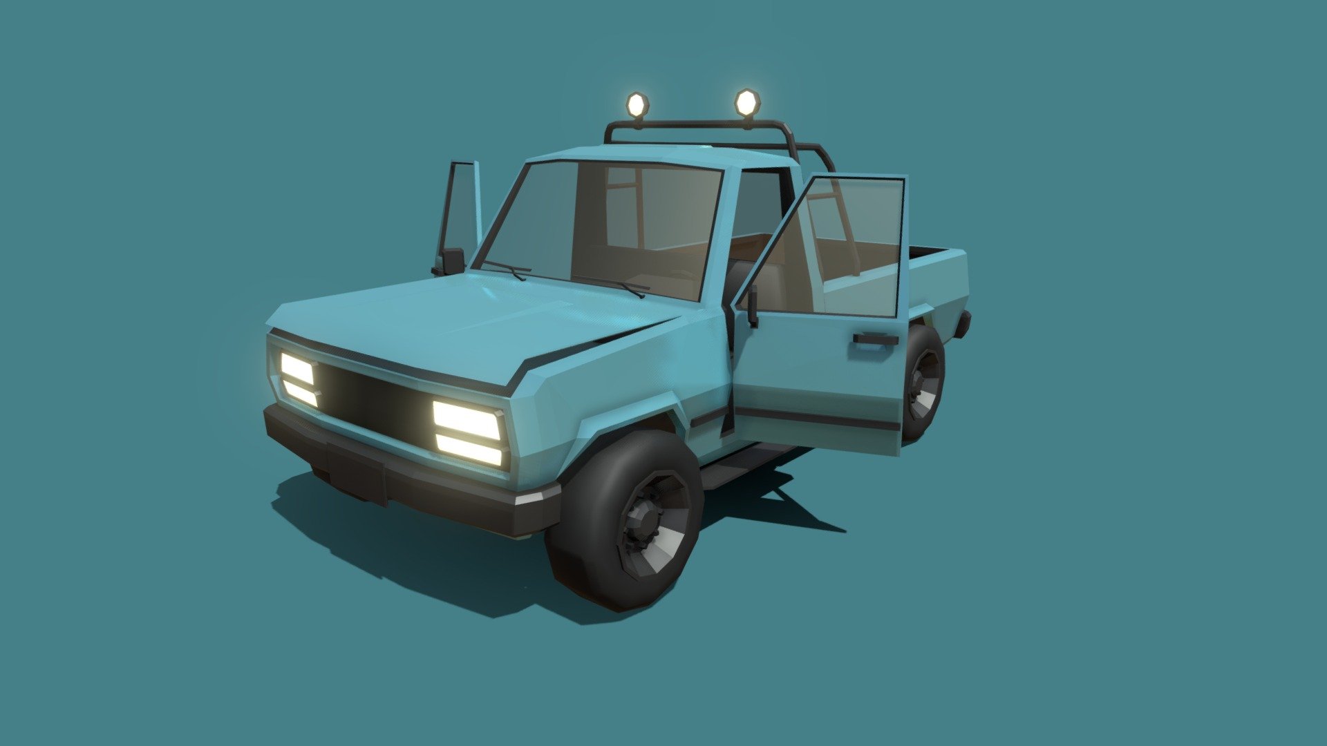 Pickup cartoon 3d model