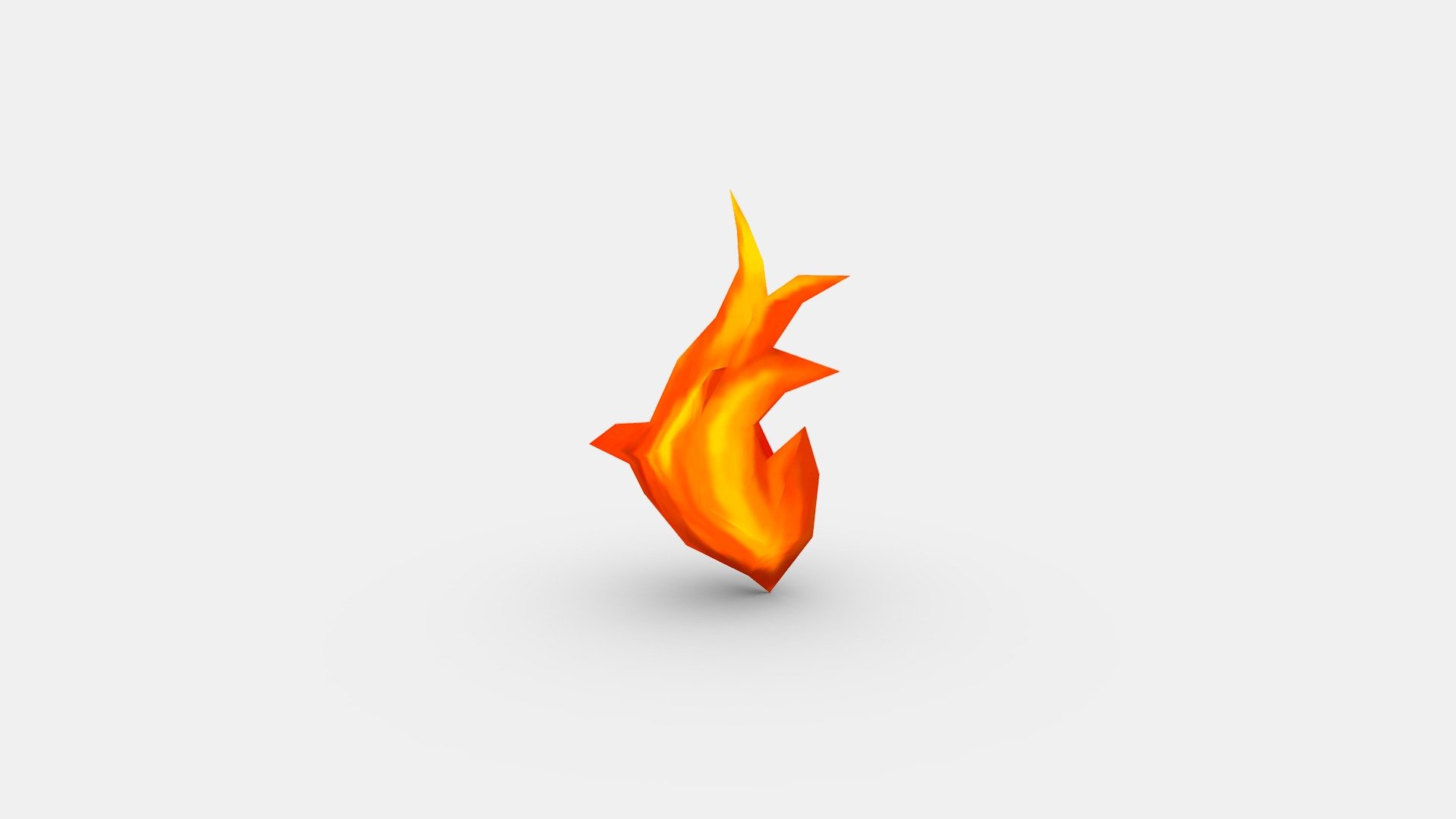 Cartoon fire 3d model