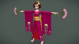 Low Poly Warrior Maiko