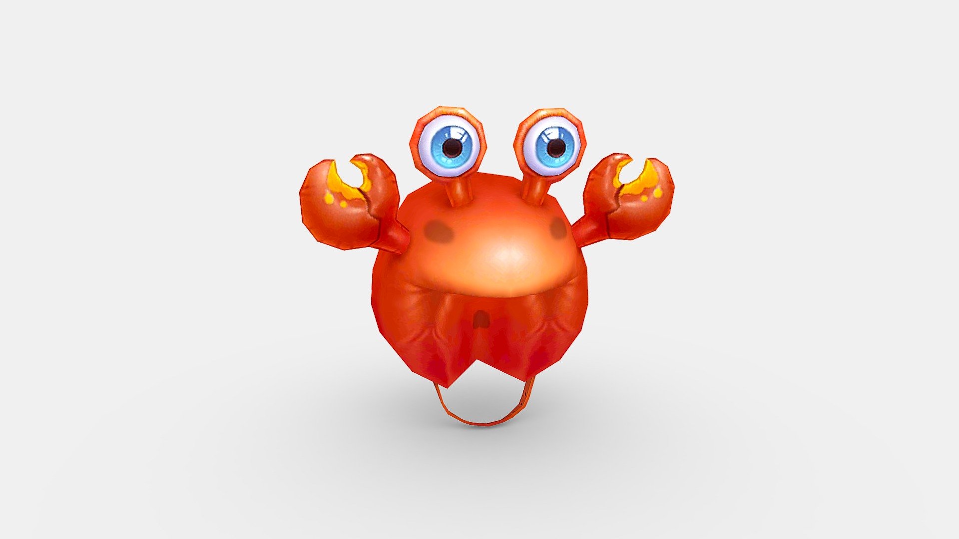 Cartoon crab hat 3d model