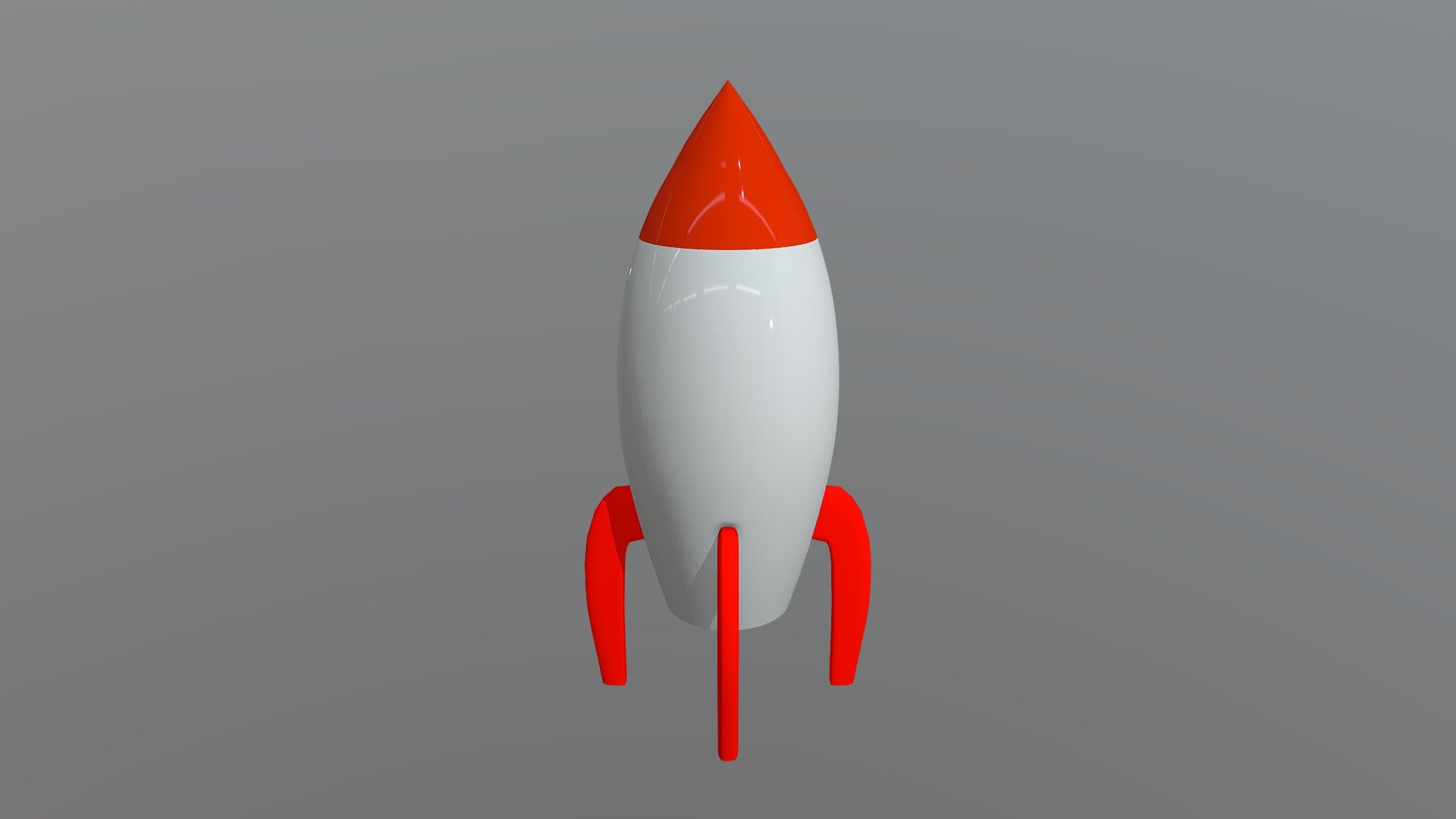 Cartoon Rocket 3d model