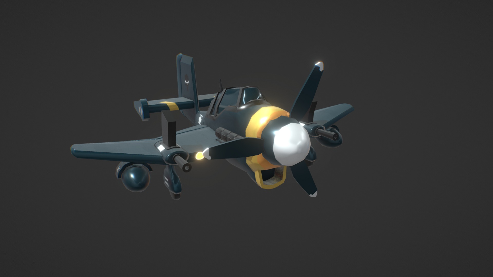 Cartoon Plane 3d model