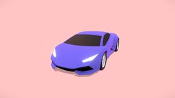 FREE Italian Sport Car Cartoon (Low Poly)