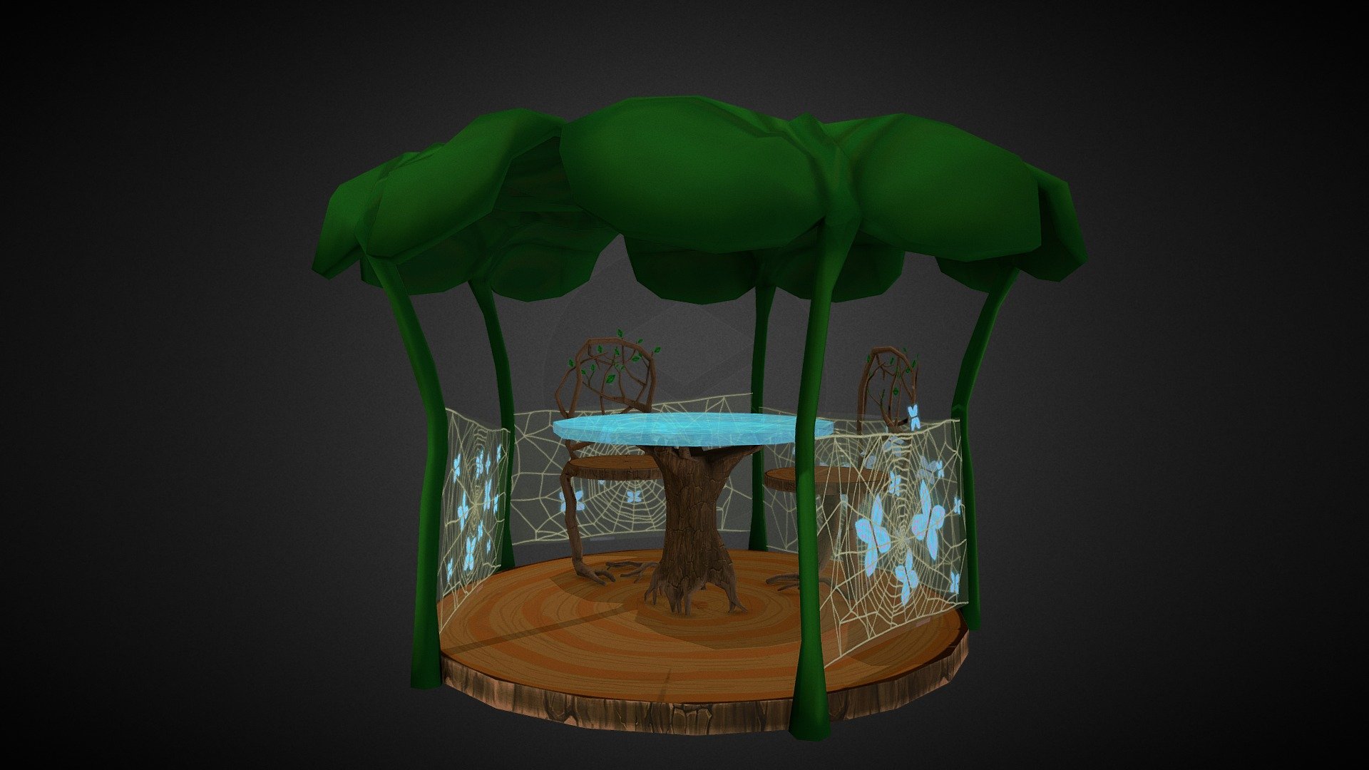 Fantasy Alcove Cartoon Style 3d model