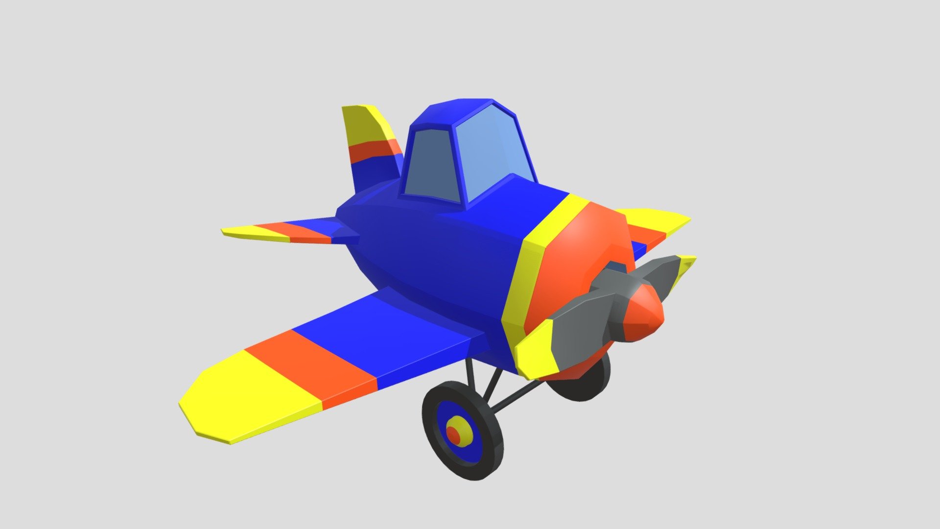 Cartoon plane 3d model