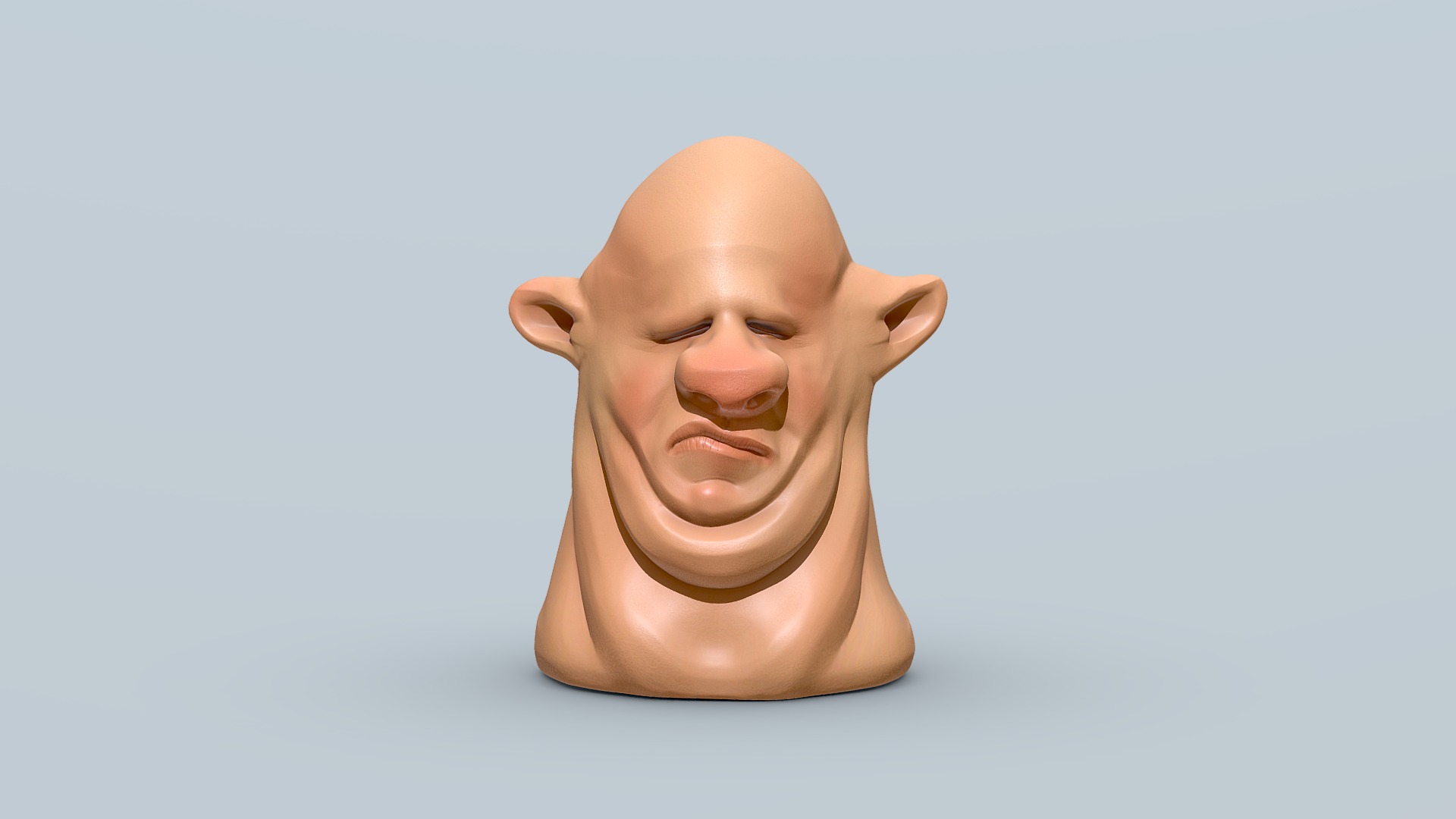 Character head (Cartoon style) 3d model