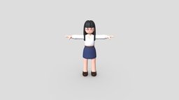 Minimal Woman Cartoon Character 01