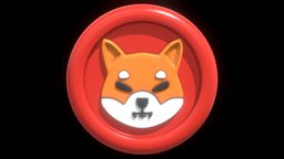 Shiba Inu or SHIB Crypto Coin with cartoon style