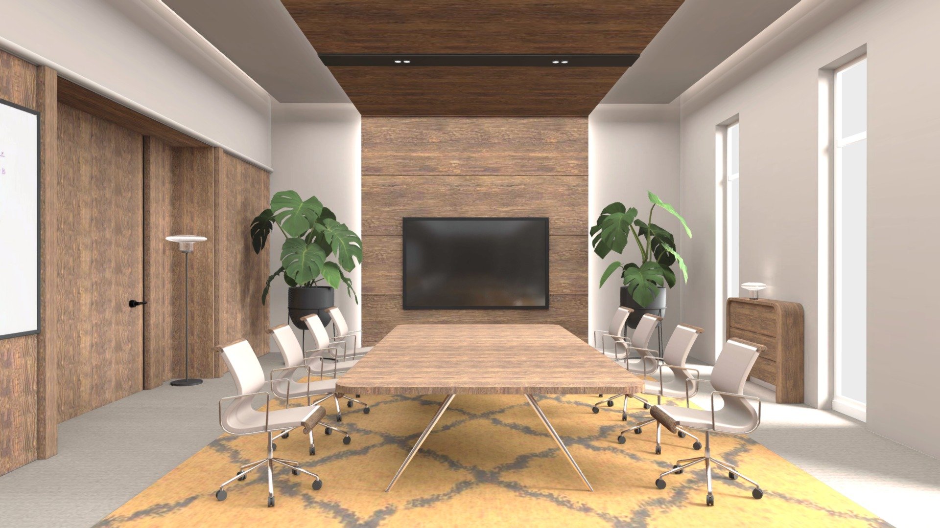 office meeting room vr ready 3d model