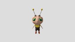 Rigged Stylized Cartoon Bee Character