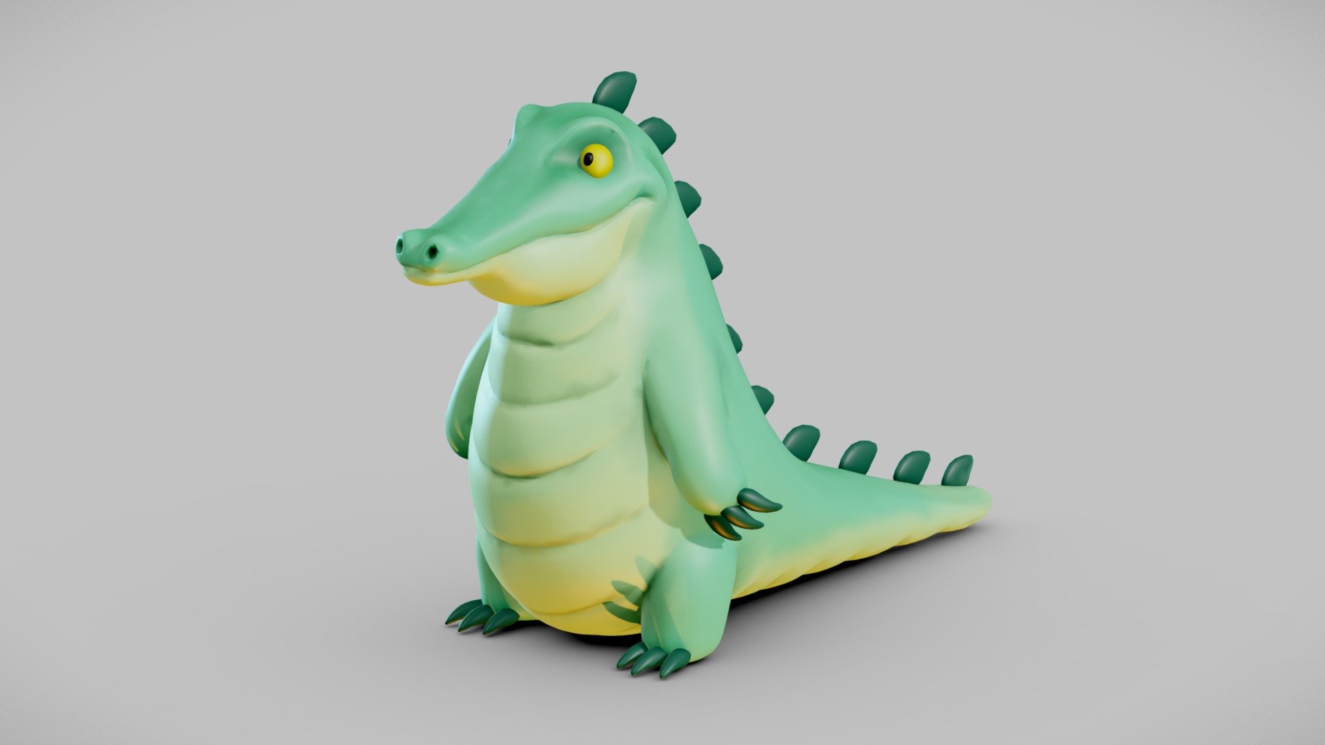 Cartoon Crocodile 3d model