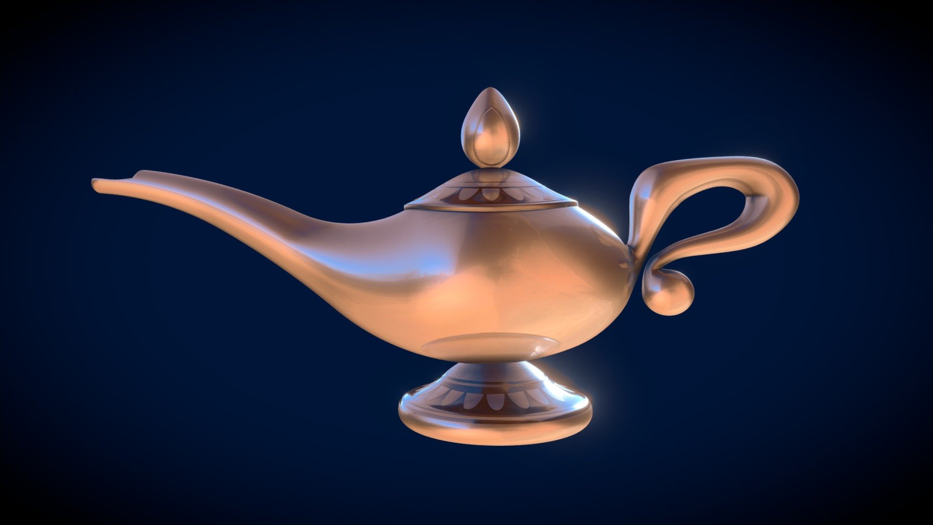 Aladdin "Genie Lamp" cartoon (1992) 3d model