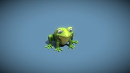 Cartoon Frog 3D Model