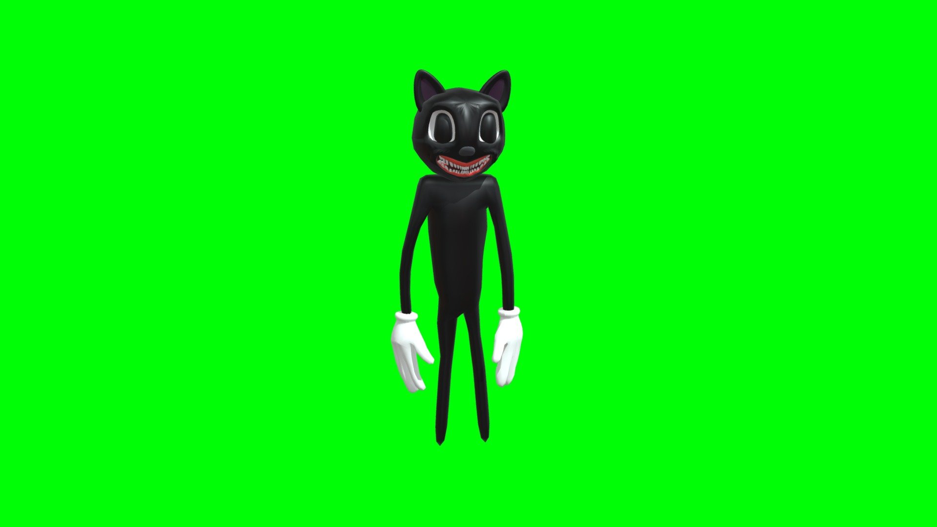 Cartoon Cat GMOD All Animations with GreenScreen 3d model