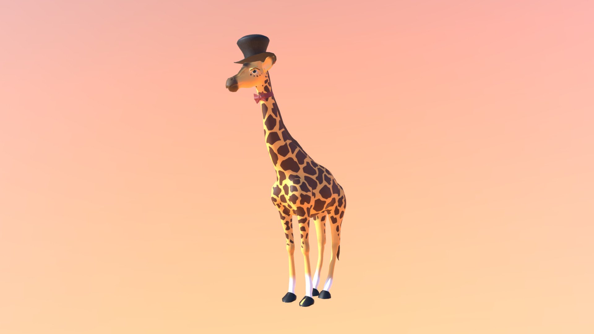 Cartoon Giraffe 3d model