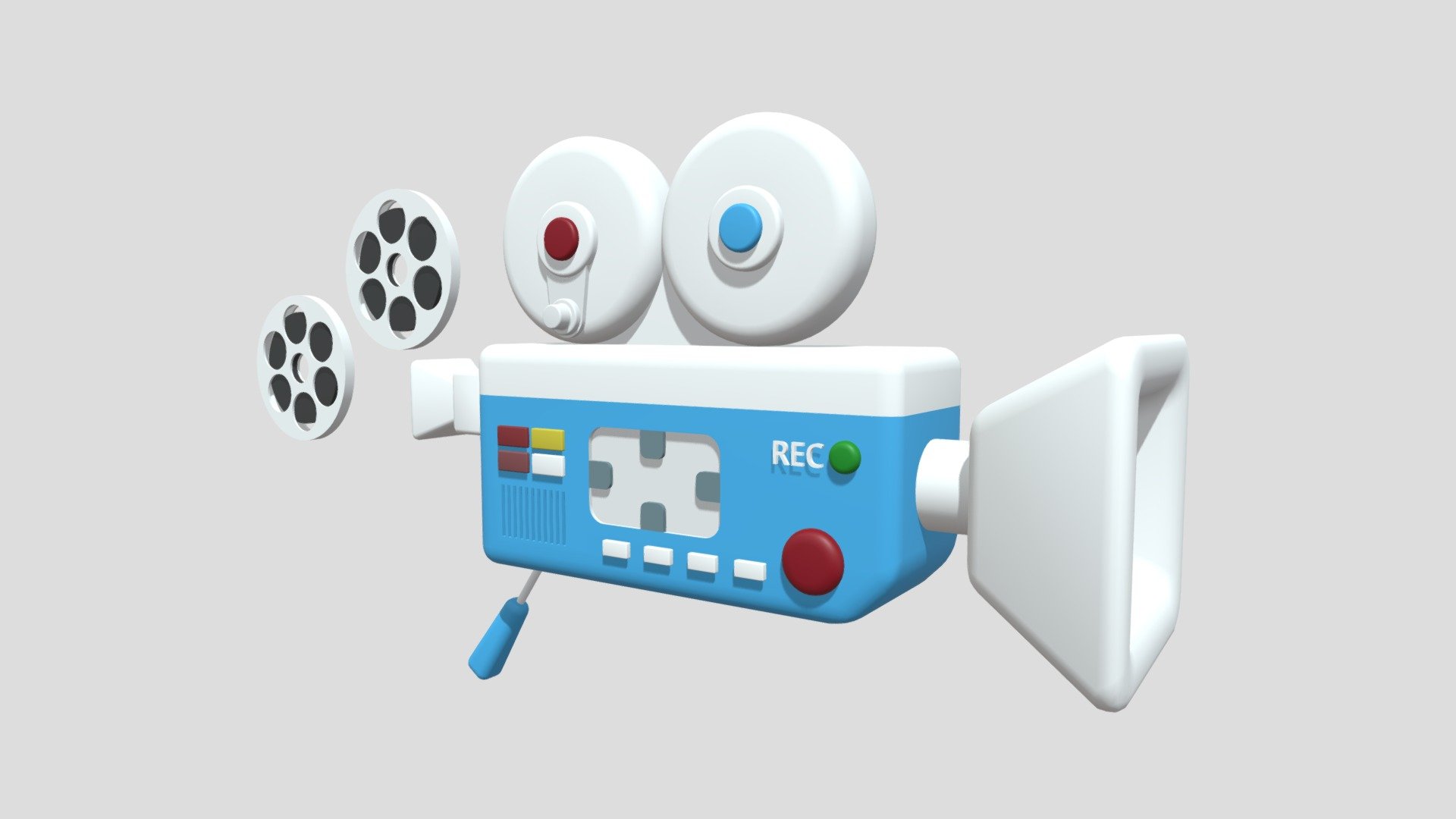 Cartoon Movie Camera 3d model