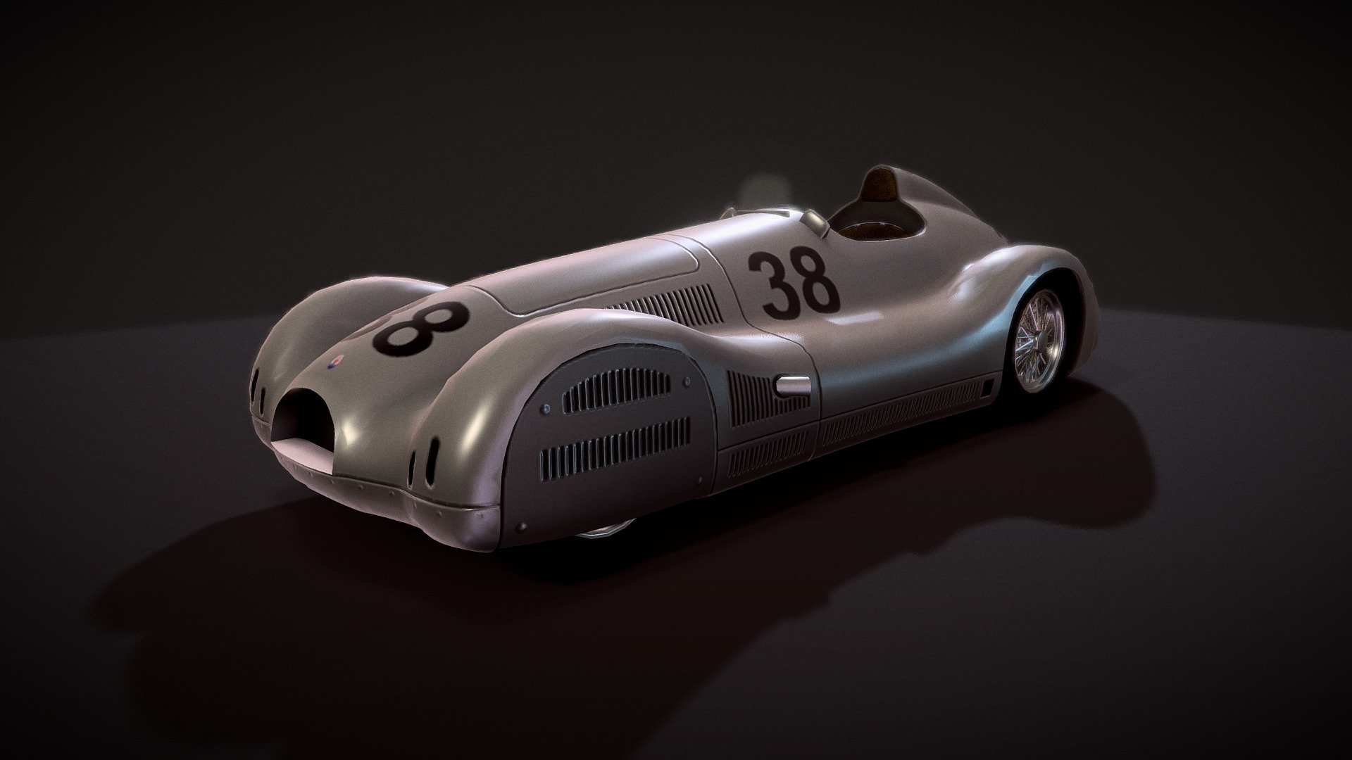 1939 Maserati Streamliner (M4CL S) 3d model