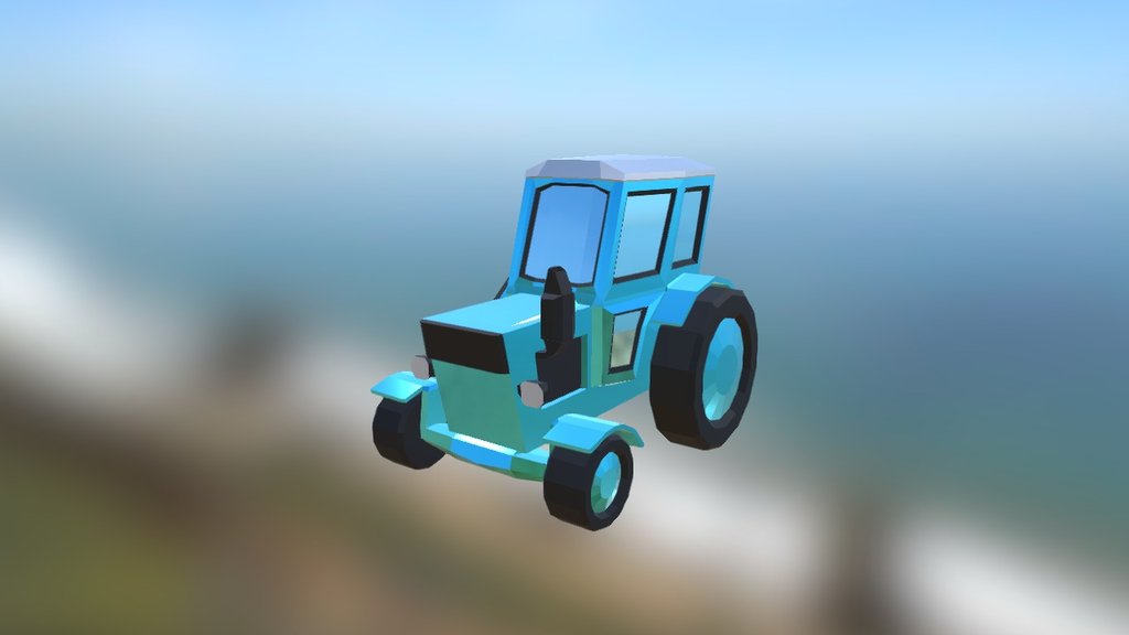 Cartoon Tractor T40 3d model