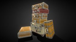 Stack of Old 1920s Luggage