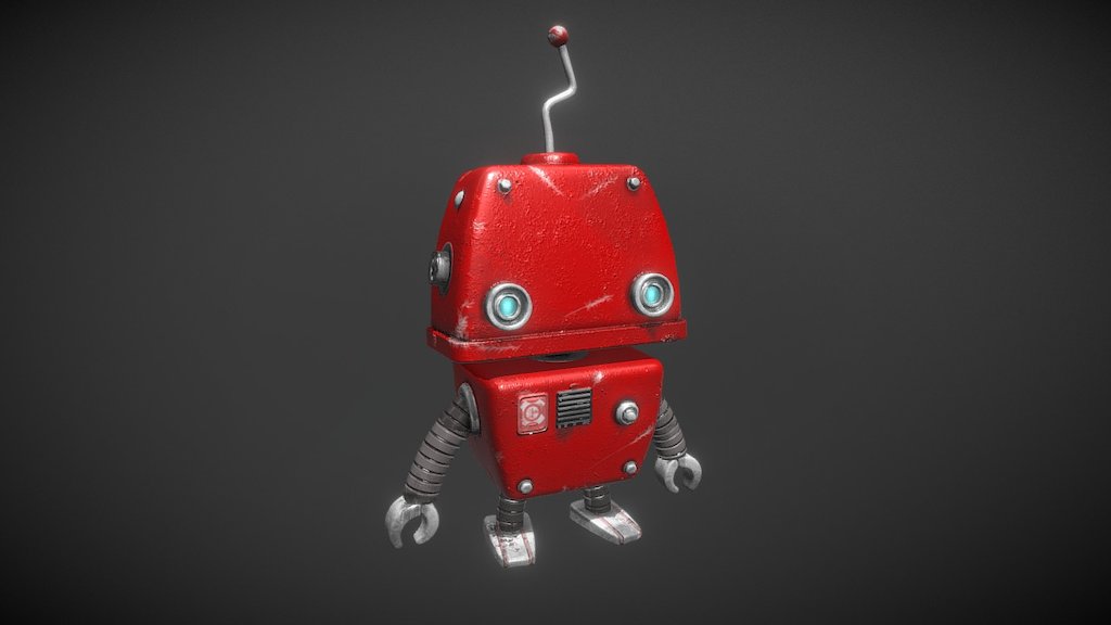 Cartoon Robot Guy 3d model