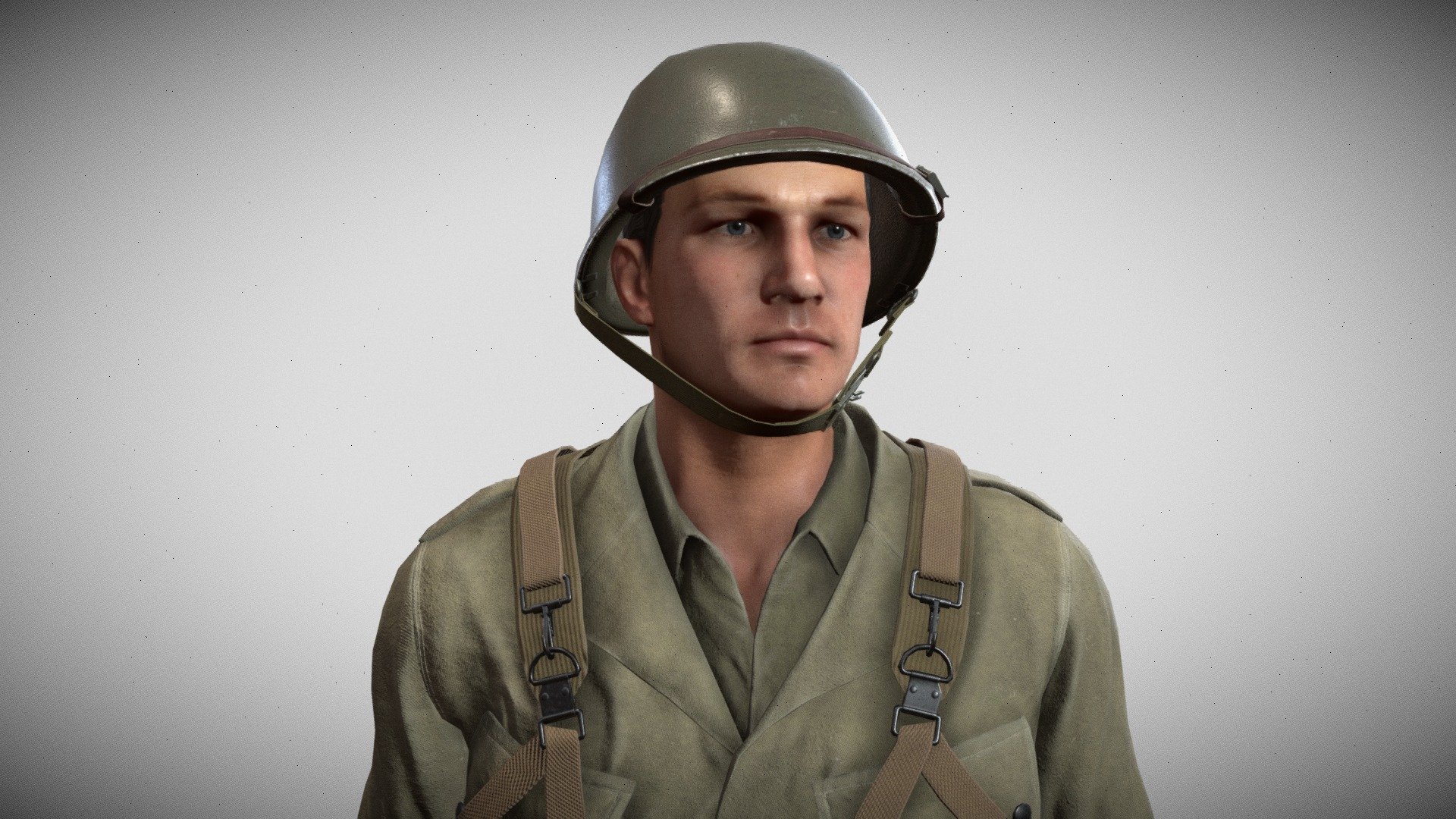 WW2 US Soldier 3d model